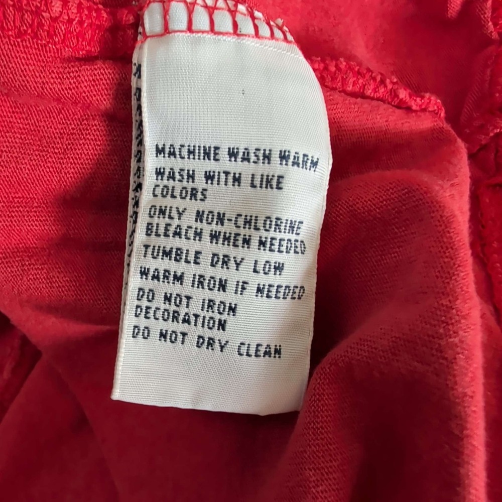 Polo Ralph Lauren T-Shirt Mens Medium Red V-Neck Short Sleeve Pony Logo - Picture 4 of 6